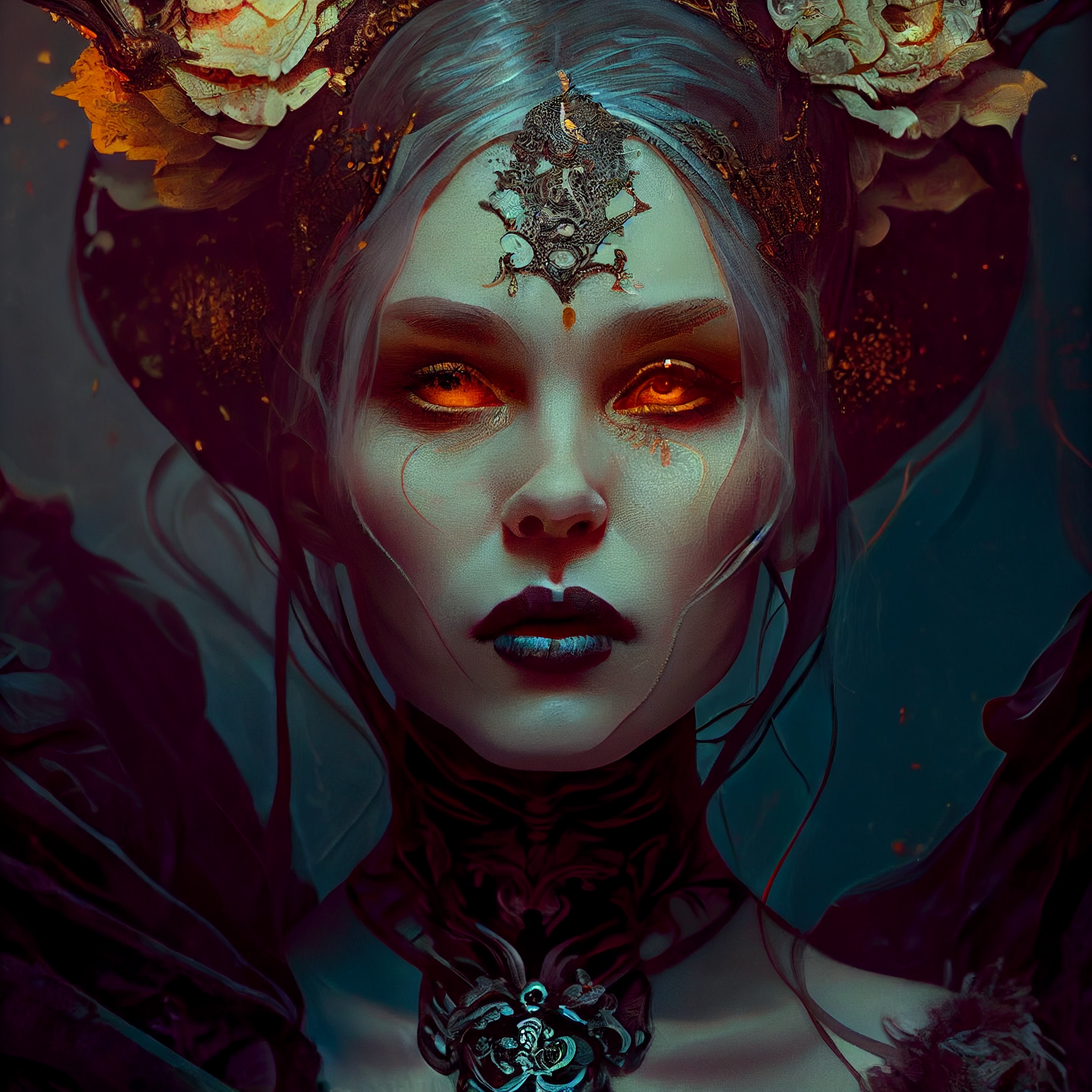 A rainha necromante e outras criações philipe3d darkness queen necromancer beauty portrait style Much 7a1262fd 0aa6 4f29 8d13 2811c169db0d | Arte | criações, digital, Midjourney, zbrushm arte