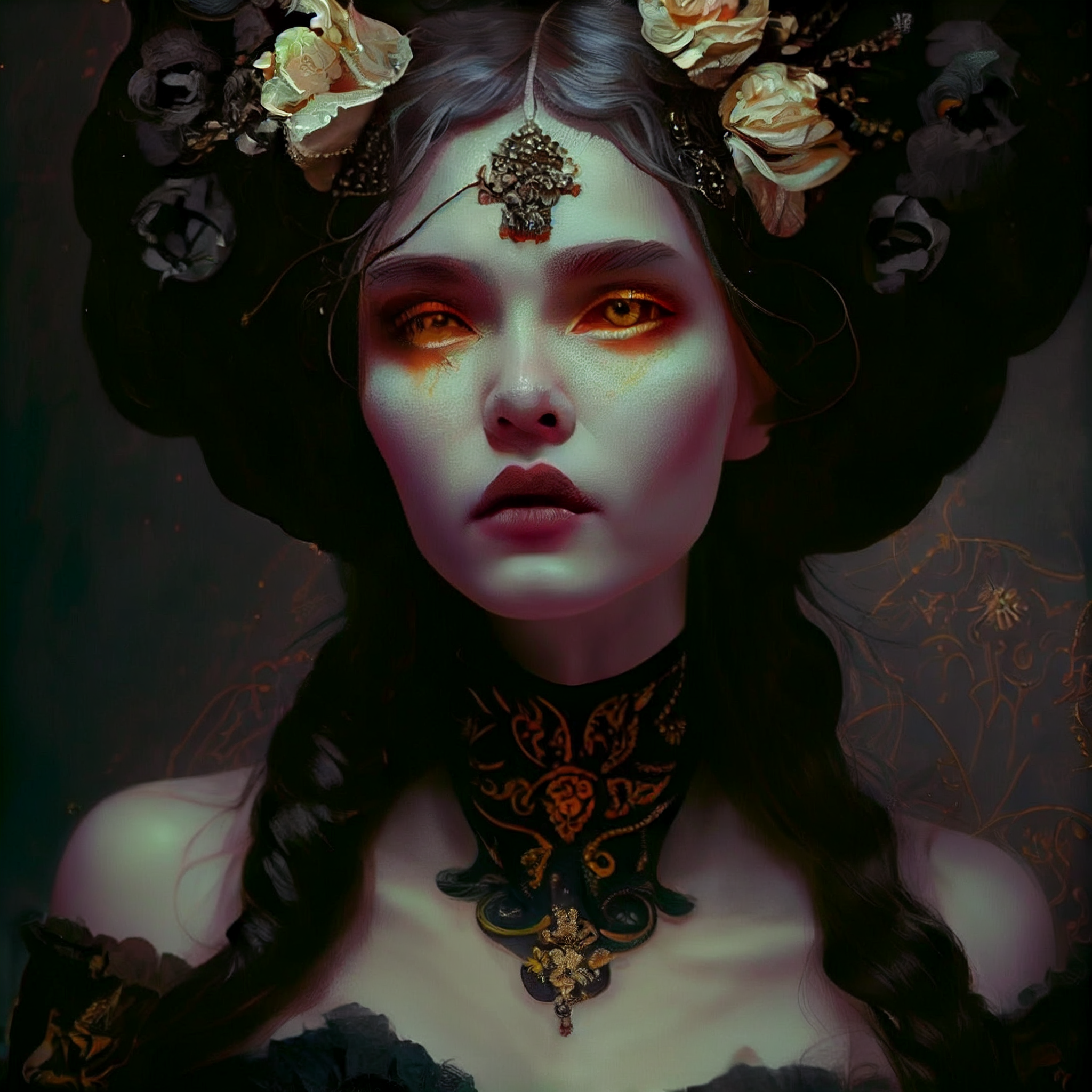 A rainha necromante e outras criações philipe3d darkness queen necromancer beauty pretty womenlow ang 77c3795f d630 4229 9246 a632c8bfc43b | Arte | criações, digital, Midjourney, zbrushm arte
