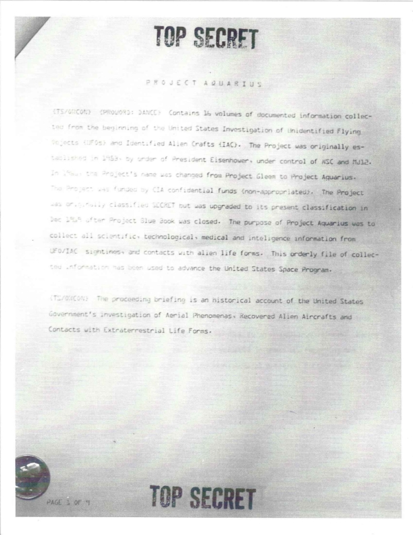 Project Aquarius - Entenda o documento secreto sobre como lidar com os extraterrestres e as implicações PA page 3 600x776 1 | Polêmica | alien, aliens, area 51, conspiração, majestic 12, ufos