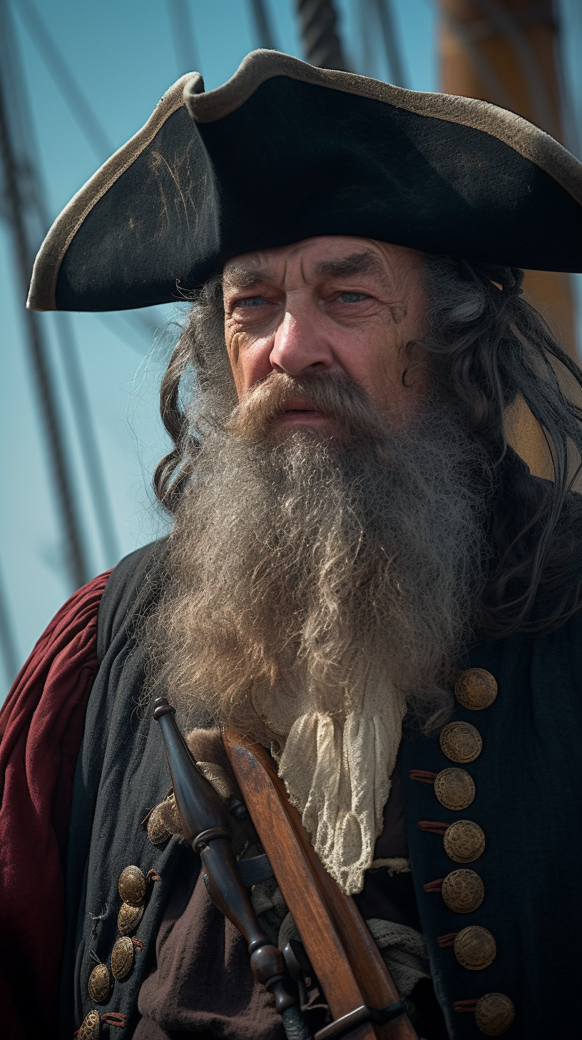 Meus projetos em Midjourney - Parte 1 philipe3d portrait of pirate Blackbeard deck of his ship at sea 732c020f 9052 4a10 9604 d76433d5ede0 | Arte | Ai, Midjourney, photoshop
