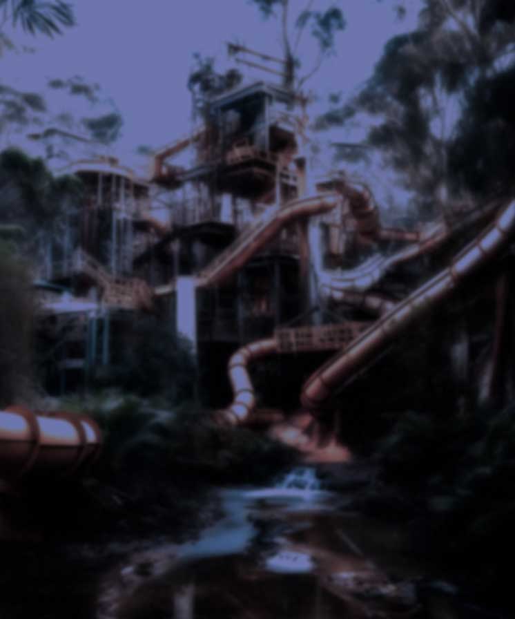 Nas montanhas dos gorilas philipe3d Night no lights two large water slides sit in the woo 065bc8f0 8fbb 4846 828b 1f6245605eb0 | Contos | conto, Contos, sonhos