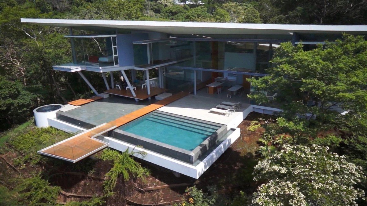 Casa de praia com vista para a floresta e o mar na Costa Rica 123148408 original | Arquitetura | arquietetura, arquiteto, casa, mansão, mar, moderno, onstrução