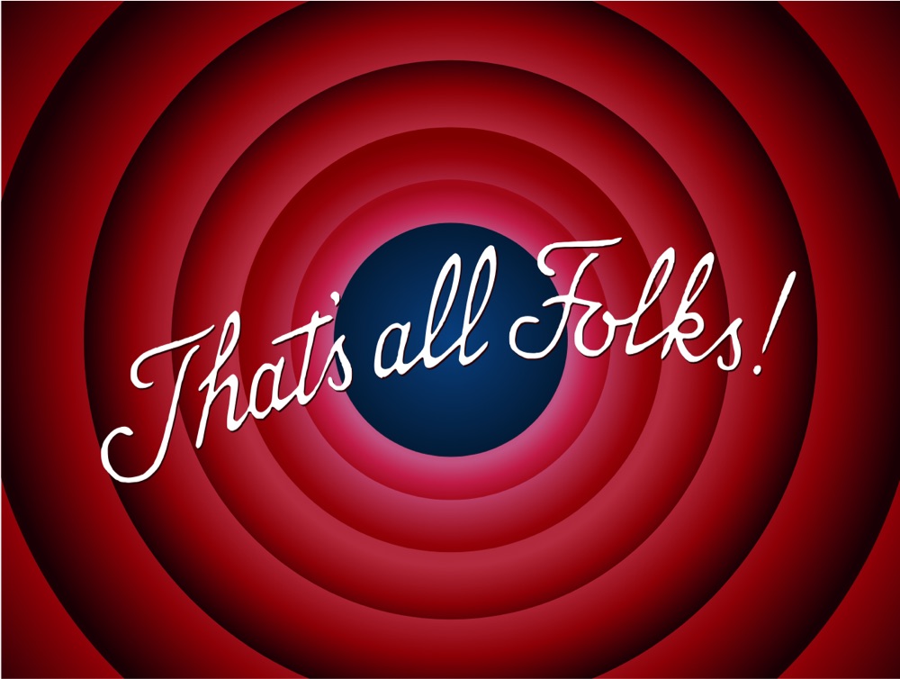 O Coiote se ferrou mais uma vez! that´s all folks!