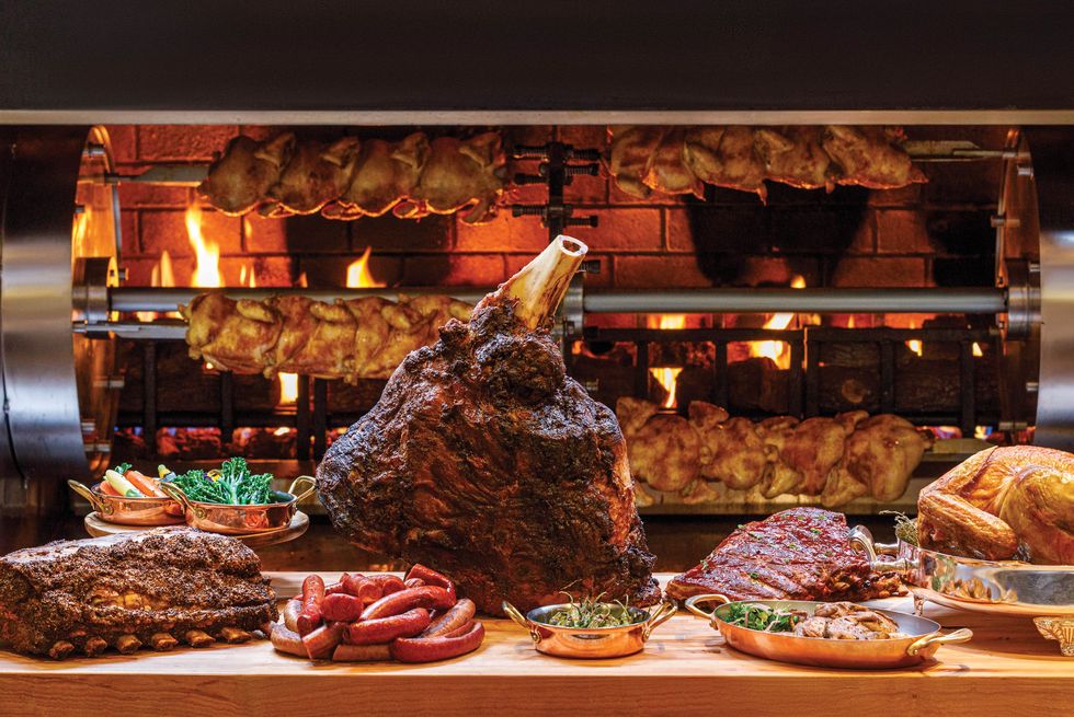 A parte de carnes do Bellagio Buffet impressiona até os mais exigentes Buffet