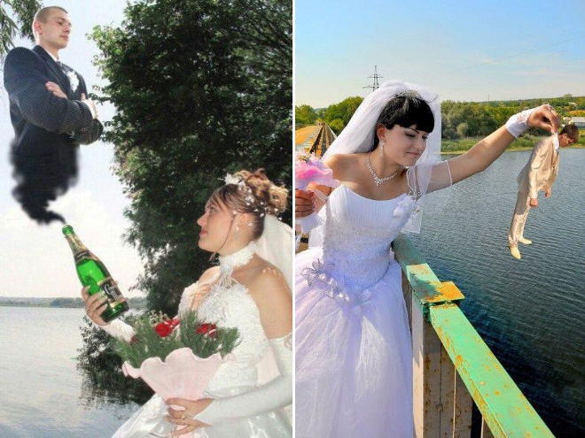 As piores ideias para fotos de casamento russian wedding pics9 | Curiosidades | bizarro, casamento, fail, fotos, humor, ridículo, russia