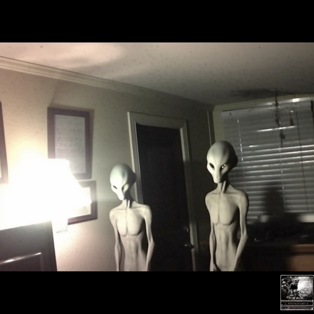 UFO theme artworks philipe3d photo of weird grey alien beings in my house e9d87d22 dc10 438a b2da 24716b09a7c5 1 | Arte | alien, art, Arte, design, illustration, ufo