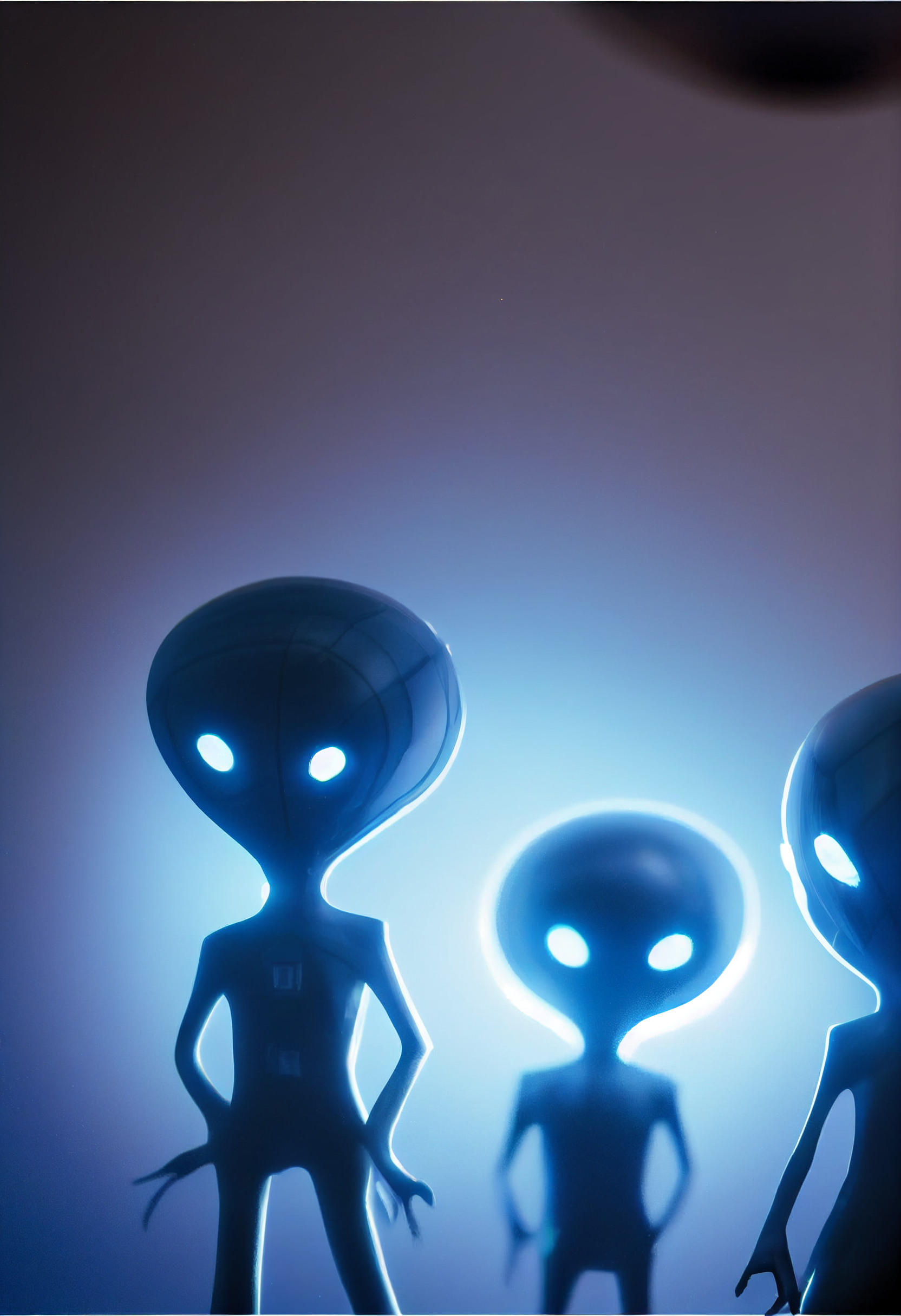 UFO theme artworks philipe3d some thin aliens with big heads in front a ufo bluish da78db34 ff69 4d38 9ff9 58e166522000 1 | Arte | alien, art, Arte, design, illustration, ufo
