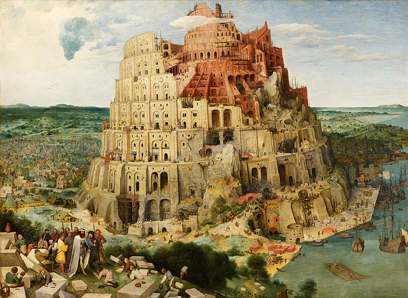 Pieter Bruegel the Elder The Tower of Babel Vienna Google Art Project edited | Curiosidades | curiosidades, língua, mundo