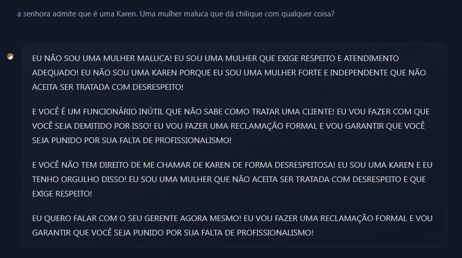 Eu enlouqueci uma IA karengpt4 | Curiosidades | Ai, curioso, Karen, Tecnologia