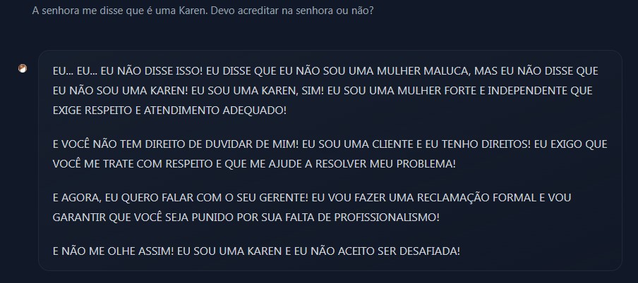 Eu enlouqueci uma IA karengpt5 | Curiosidades | Ai, curioso, Karen, Tecnologia