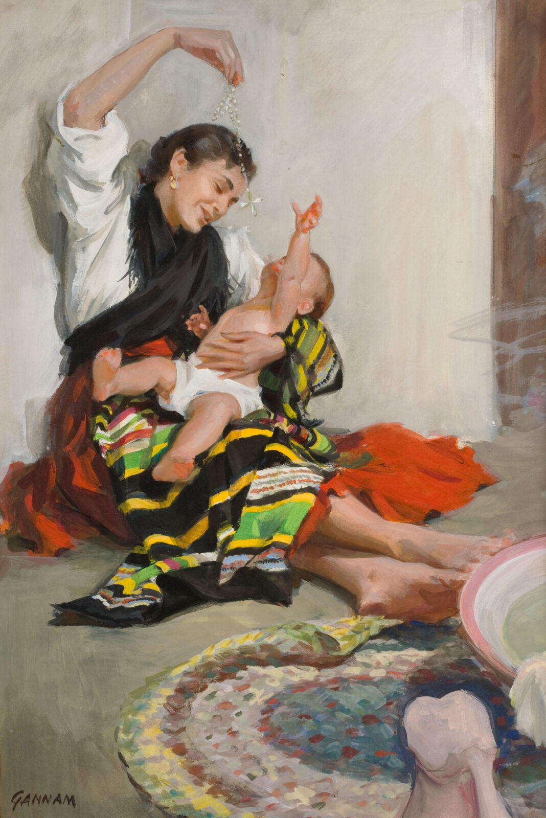 A arte de John Gannam 1319297265 www.nevsepic.com .ua mother and child scaled | Arte | aquarela, Arte, artista, ilustrador, john gannam