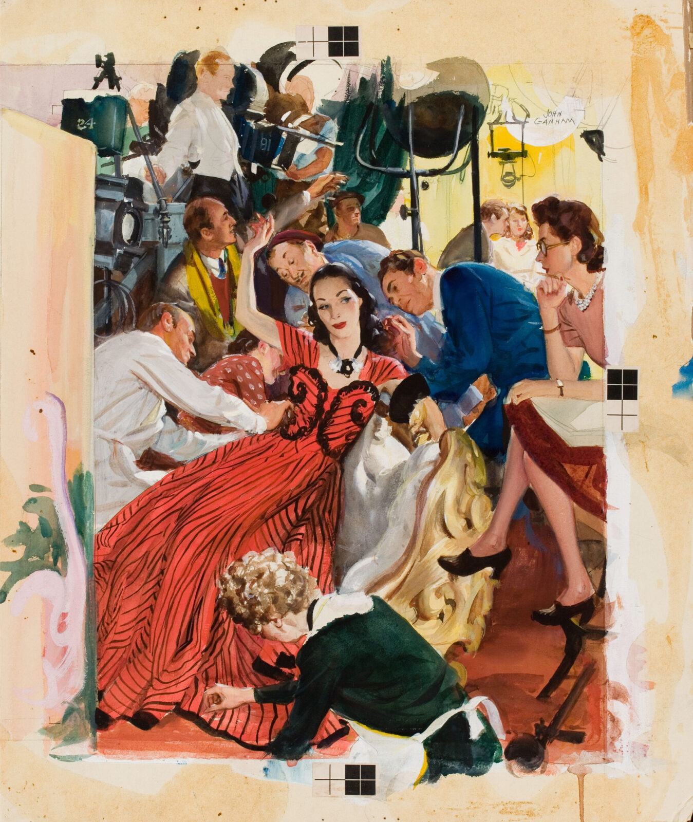 A arte de John Gannam 1319297286 www.nevsepic.com .ua hollywood wife story illustration scaled | Arte | aquarela, Arte, artista, ilustrador, john gannam