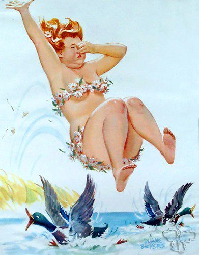 Hilda, a pin-up gordinha que o mundo aprendeu a amar 454743340 7366470253452603 5503221366761298042 n | Arte | Arte, duane bryers, ilustração, pin-up, pintura