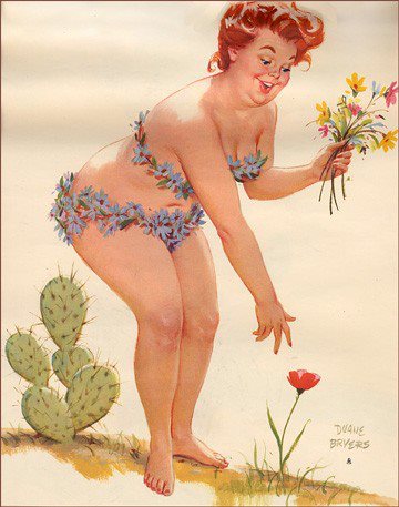 Hilda, a pin-up gordinha que o mundo aprendeu a amar 459071484 7534507733315520 598181667197742134 n | Arte | Arte, duane bryers, ilustração, pin-up, pintura