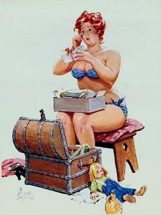 Hilda, a pin-up gordinha que o mundo aprendeu a amar 459946628 7572955732804053 2190521639976520757 n | Arte | Arte, duane bryers, ilustração, pin-up, pintura