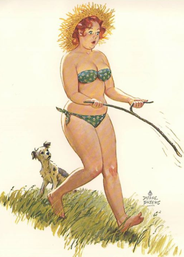 Hilda, a pin-up gordinha que o mundo aprendeu a amar 460915168 7652907431475549 7125928347552434468 n | Arte | Arte, duane bryers, ilustração, pin-up, pintura
