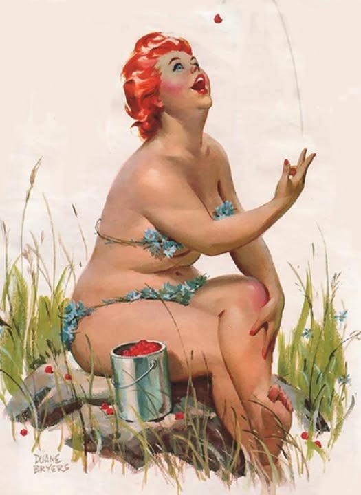 Hilda, a pin-up gordinha que o mundo aprendeu a amar 461022713 7639461902820102 5842589469021297884 n | Arte | Arte, duane bryers, ilustração, pin-up, pintura