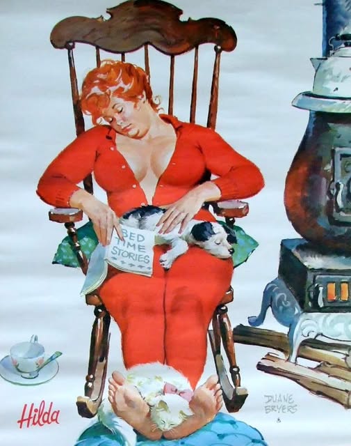 Hilda, a pin-up gordinha que o mundo aprendeu a amar 462350053 7794634550636169 2161318650881946669 n | Arte | Arte, duane bryers, ilustração, pin-up, pintura