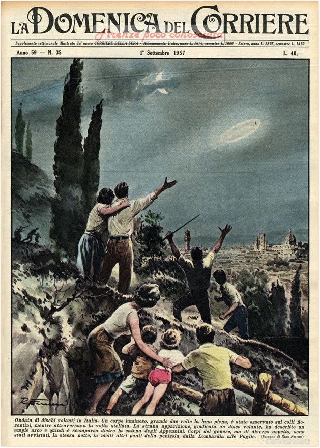 19 capas ufológicas do Domenica del Corriere 463872934 8765976196781997 4573279752396898678 n | Arte | Arte, ilustração, ufologica