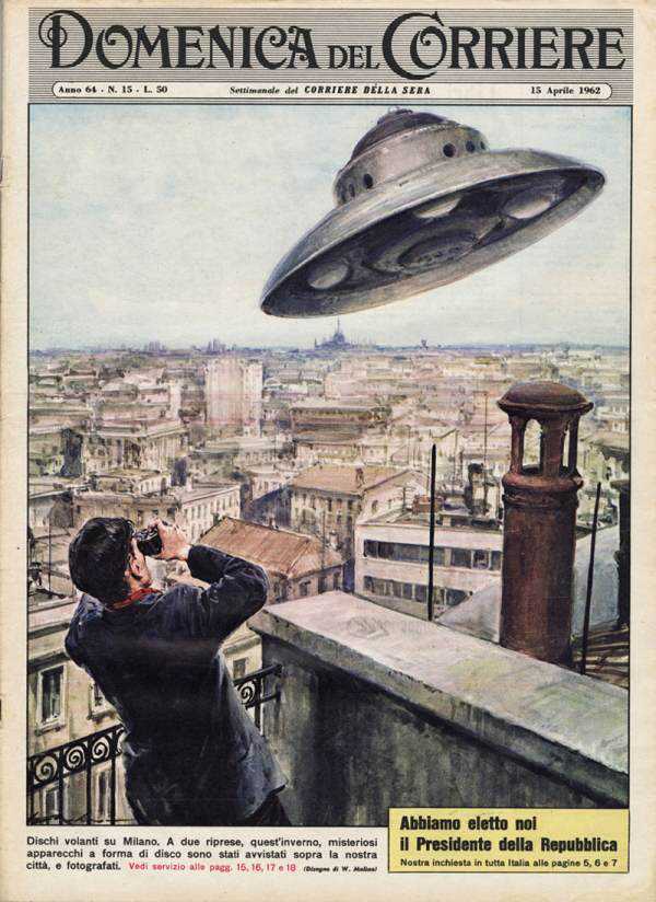 19 capas ufológicas do Domenica del Corriere 600full 7 | Arte | Arte, ilustração, ufologica