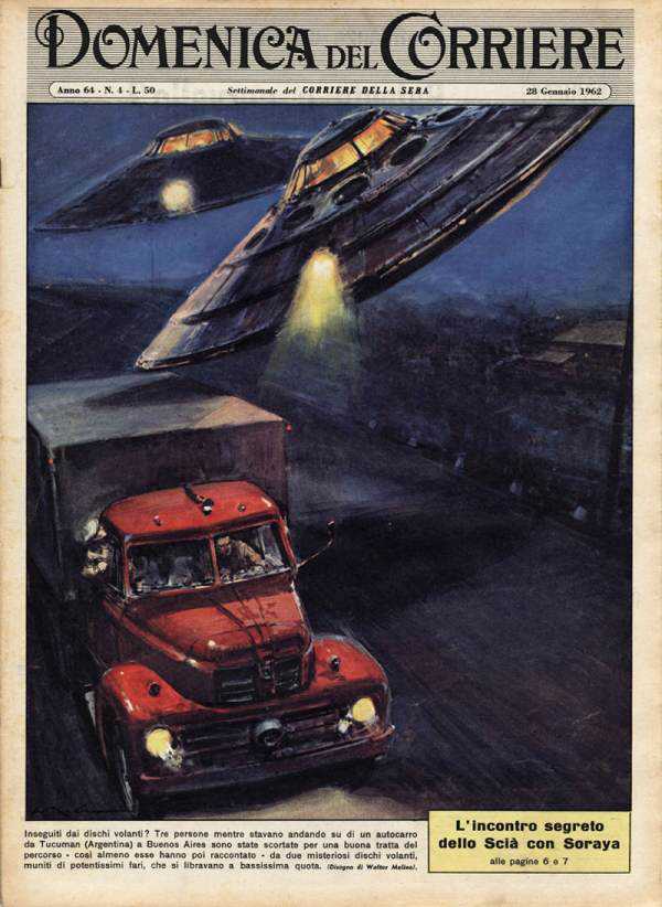 19 capas ufológicas do Domenica del Corriere 600full 8 | Arte | Arte, ilustração, ufologica
