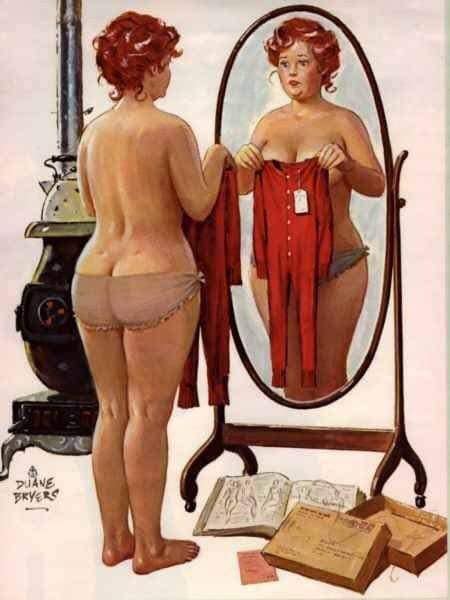 Hilda, a pin-up gordinha que o mundo aprendeu a amar 70387610 2507878579436045 4966305203016957952 n | Arte | Arte, duane bryers, ilustração, pin-up, pintura