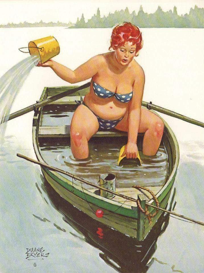 Hilda, a pin-up gordinha que o mundo aprendeu a amar 70462680 2507878086102761 6159137240250318848 n | Arte | Arte, duane bryers, ilustração, pin-up, pintura