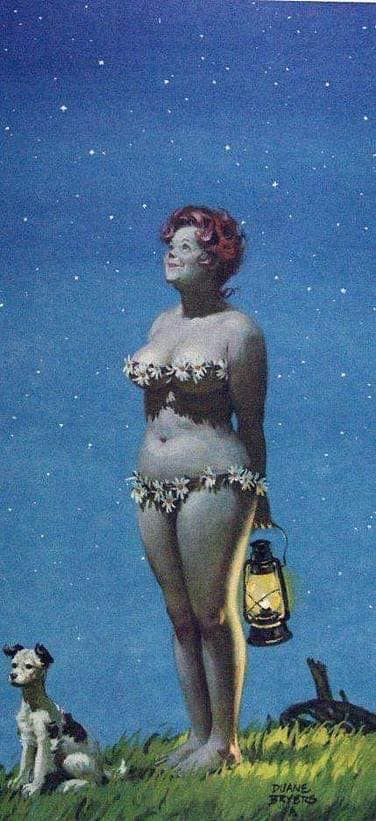 Hilda, a pin-up gordinha que o mundo aprendeu a amar 70603602 2507877472769489 3070179937580220416 n | Arte | Arte, duane bryers, ilustração, pin-up, pintura