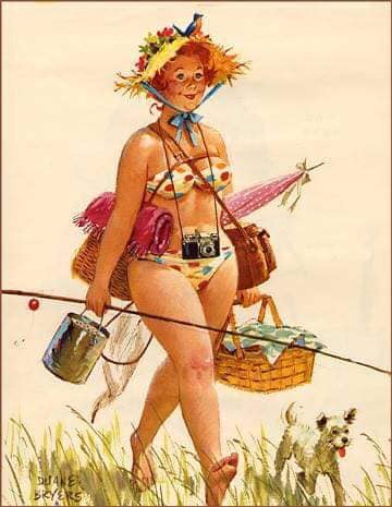 Hilda, a pin-up gordinha que o mundo aprendeu a amar 70928783 2507877599436143 6127829643081809920 n | Arte | Arte, duane bryers, ilustração, pin-up, pintura