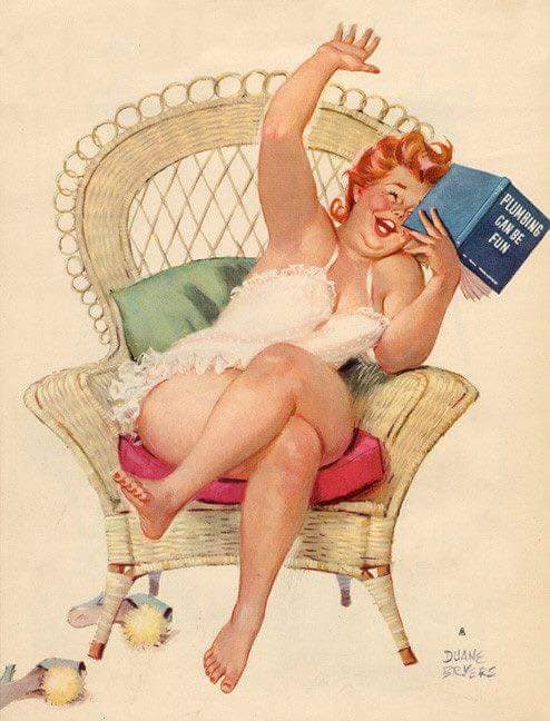 Hilda, a pin-up gordinha que o mundo aprendeu a amar 70969664 2507878479436055 1347064832523763712 n | Arte | Arte, duane bryers, ilustração, pin-up, pintura