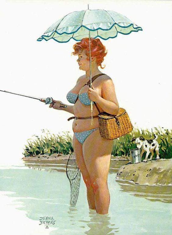 Hilda, a pin-up gordinha que o mundo aprendeu a amar 70982521 2507877422769494 8694604478306844672 n | Arte | Arte, duane bryers, ilustração, pin-up, pintura