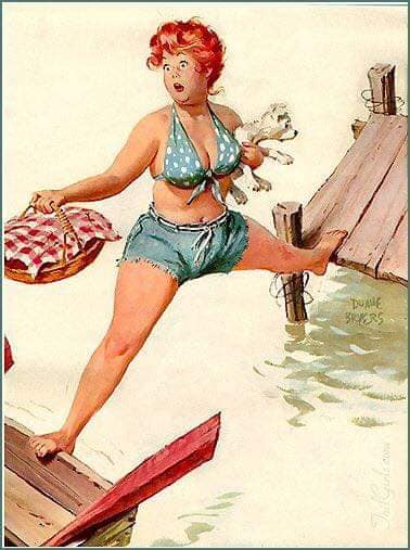 Hilda, a pin-up gordinha que o mundo aprendeu a amar 70990208 2507878972769339 4662523604984922112 n | Arte | Arte, duane bryers, ilustração, pin-up, pintura
