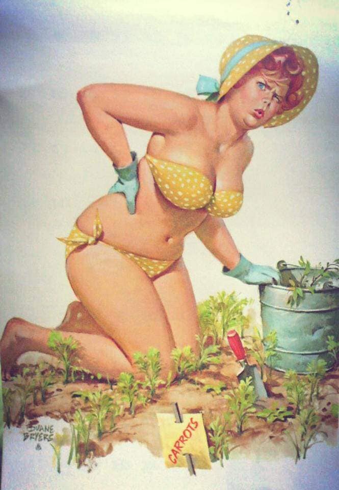 Hilda, a pin-up gordinha que o mundo aprendeu a amar 71185274 2507878176102752 5622240730245234688 n | Arte | Arte, duane bryers, ilustração, pin-up, pintura