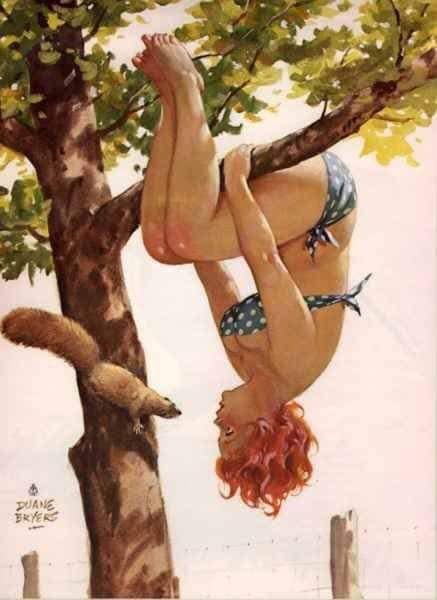 Hilda, a pin-up gordinha que o mundo aprendeu a amar 71186730 2507878622769374 7807735169527316480 n | Arte | Arte, duane bryers, ilustração, pin-up, pintura