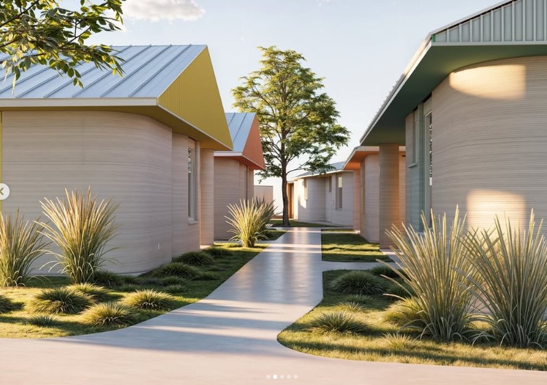 Impressão 3d: Um condomínio inteiro A vila de pequenas casas populares impressas em 3d
