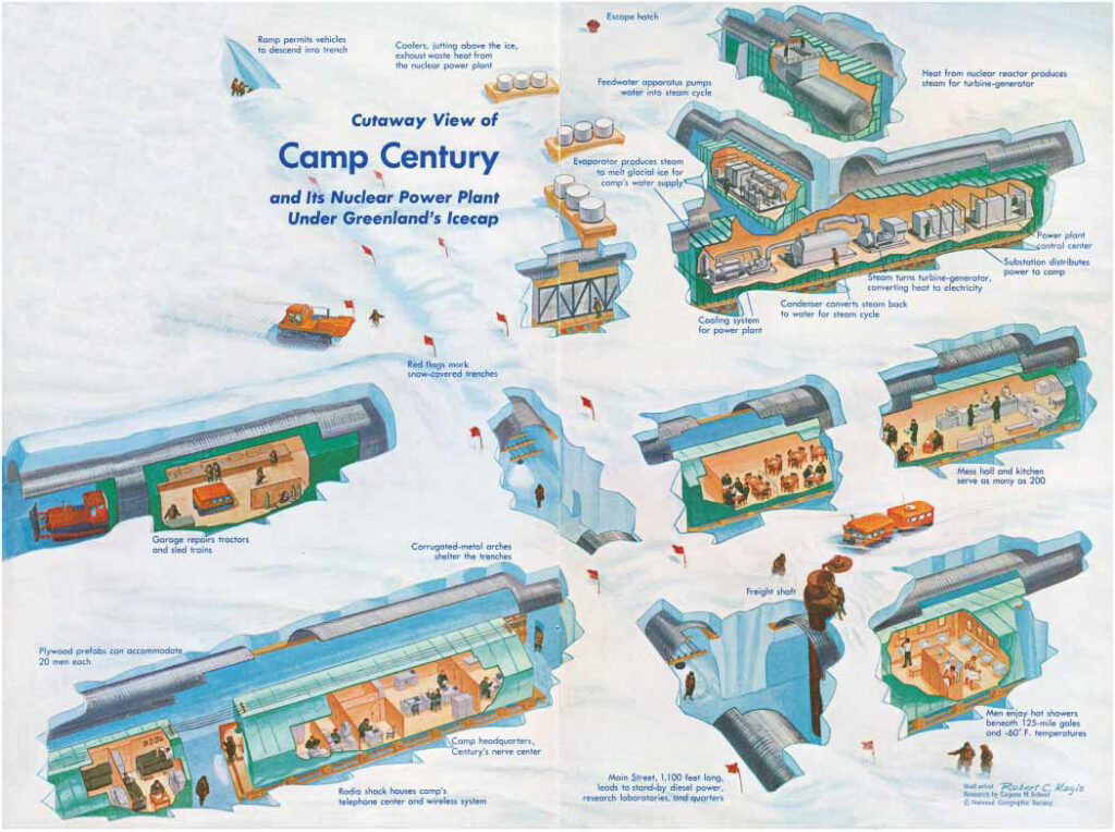 O curioso projeto "Ice Worm": Uma cidade secreta sob o gelo BB1hUWn6 | Curiosidades | base, groelandia, guerra fria, incrível, lugares, polo norte, secreta