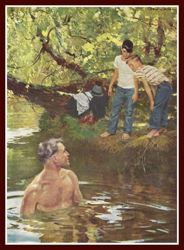 A arte de Tom Lovell Cosmo55Mar2 scan | Arte | Arte, ilustração, tom lovell