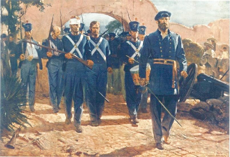 A arte de Tom Lovell GEN. JOHN A. QUITMAN AND BATTALION OF MARINES ENTERING MEXICO CITY | Arte | Arte, ilustração, tom lovell