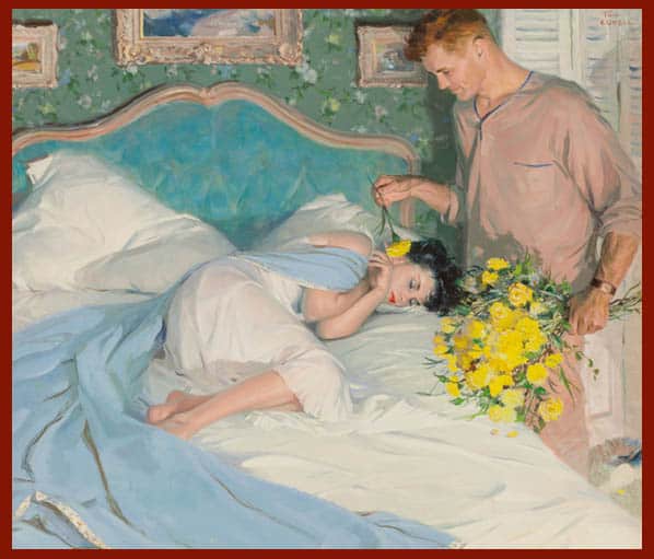 A arte de Tom Lovell McCalls56April | Arte | Arte, ilustração, tom lovell