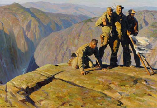 A arte de Tom Lovell True1950Rescue | Arte | Arte, ilustração, tom lovell