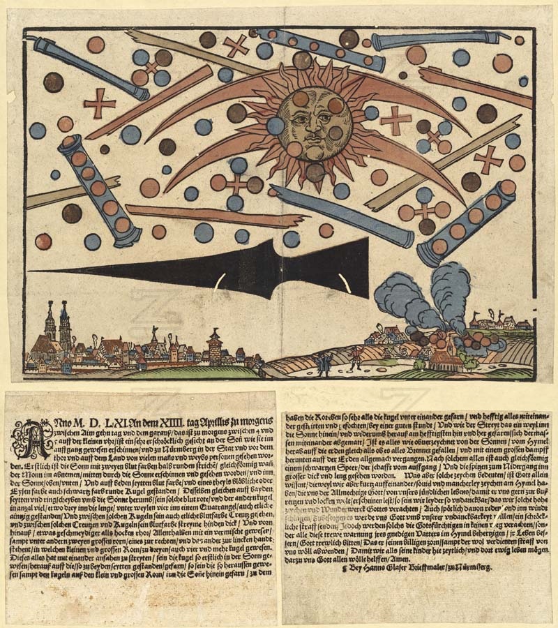 Ufos e avistamentos coletivos Himmelserscheinung uber Nurnberg vom 14. April 1561 | Polêmica | aliens, disco voador, estranho, naves, OVNIs, polêmica, ufos