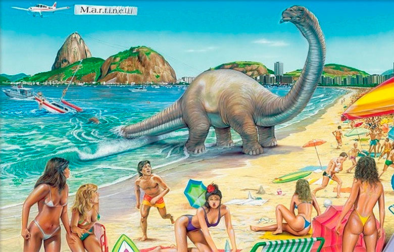 O dinossauro na estrada d86372 611857e6d09a4ac384e36993a5a2b4aemv2 | Arte | antigo, dinossauro, estrada, quadro, rodovia