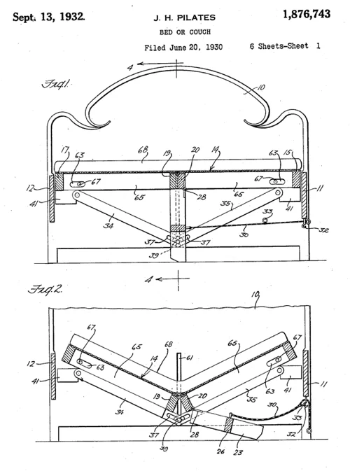 A curiosa cama em forma de V de Joseph Pilates 1930vbed02 | Curiosidades | cama, curiosidadesm, Pilates