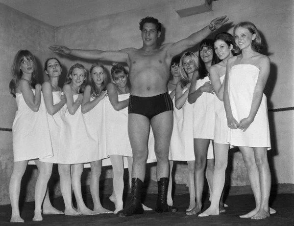 André o gigante:cercado de modelos André o gigante:cercado de modelos