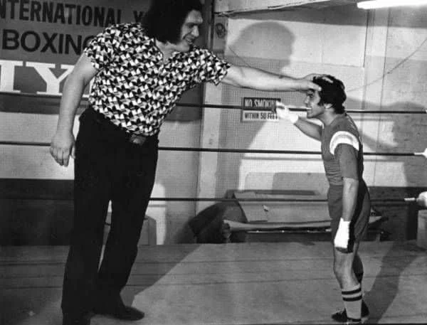 André o gigante: Seu tamanho causava espanto na plateia André o gigante: Seu tamanho causava espanto na plateia