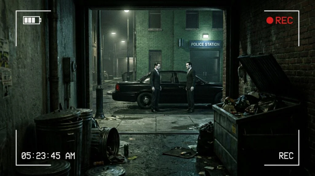 Two men in suits alley 202605121027 | Contos | conto, Contos